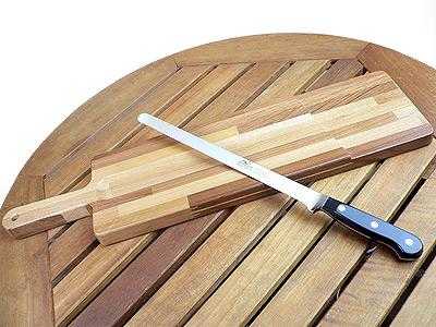 イタリア製サラミ専用まな板＆ナイフ
