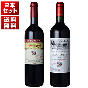 エノテカピンキオーリの為に造られた「ピアントナイア」 希少なボルドーブレンド「カポガット」 ポッジョ  スカレッテ2本セット (750ml×2) キャンティ