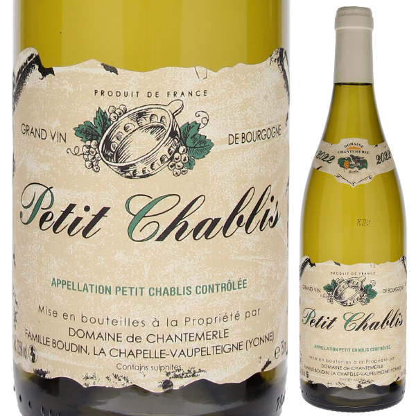 プティ シャブリ 2022 ドメーヌ シャントメルル ブーダン 750ml  [白]