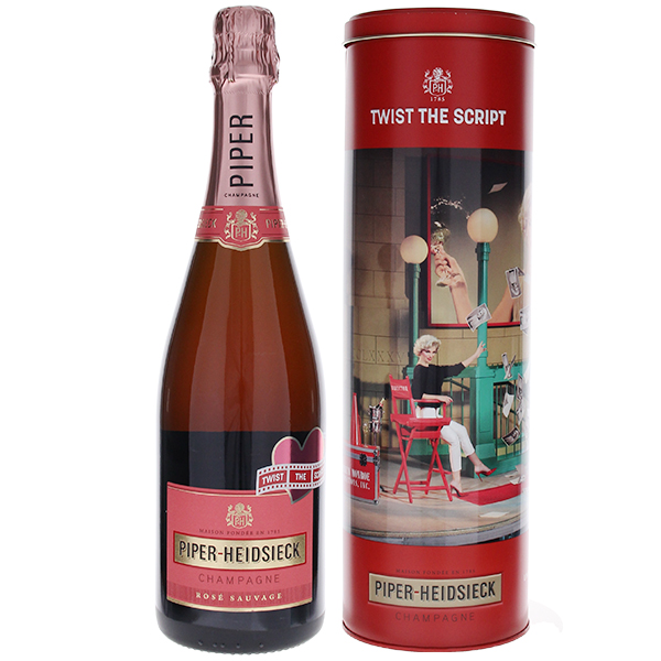 [ギフトボックス入り]シャンパーニュ ロゼ ソヴァージュ ツイスト ザ スクリプト No.2 リミテッド エディション ティンボックス NV パイパー エドシック 750ml  [発泡ロゼ]