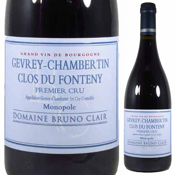 ジュヴレ シャンベルタン プルミエ クリュ クロ デュ フォントニー （モノポール） 2020 ブリュノ クレール 750ml  [赤] リュット・レゾネ