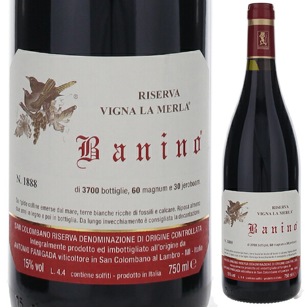 サン コロンバーノ バニーノ ロッソ ヴィーニャ ラ メルラ 2019 アントニオ パニガダ 750ml  [赤]