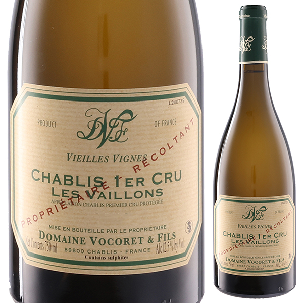 シャブリ プルミエ クリュ ヴァイヨン V.V. 2023 ドメーヌ ヴォコレ エ フィス 750ml  [白]
