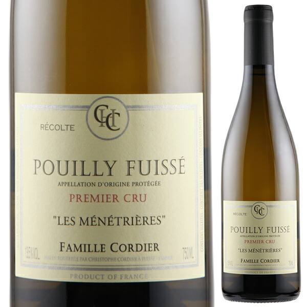 プイィ フュイッセ プルミエ クリュ レ メネトリエール 2022 ドメーヌ コルディエ ペール エ フィス 750ml  [白]